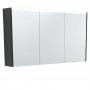 Fie LED Mirror Cabinet with Matte Black Side Panels 1200